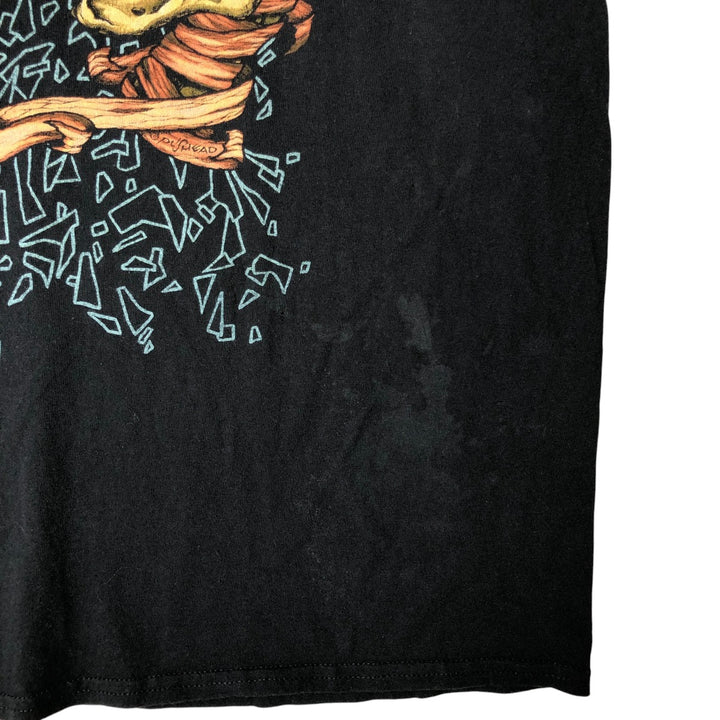 METALLICA Skull Pattern Band T-shirt Band Tee Men's M size cotton black type Vintage Second Hand
