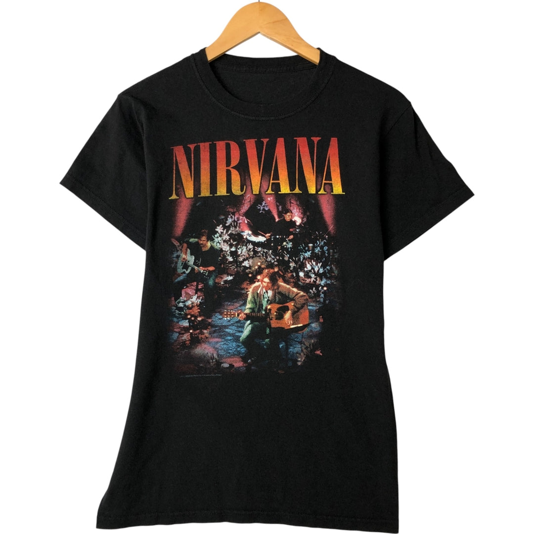 NIRVANA Nirvana Band T-shirt, Band T, Men's S size unclear black type Vintage Second Hand