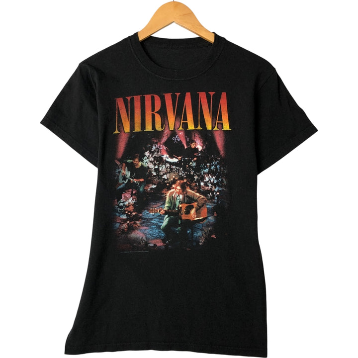 NIRVANA Nirvana Band T-shirt, Band T, Men's S size unclear black type Vintage Second Hand