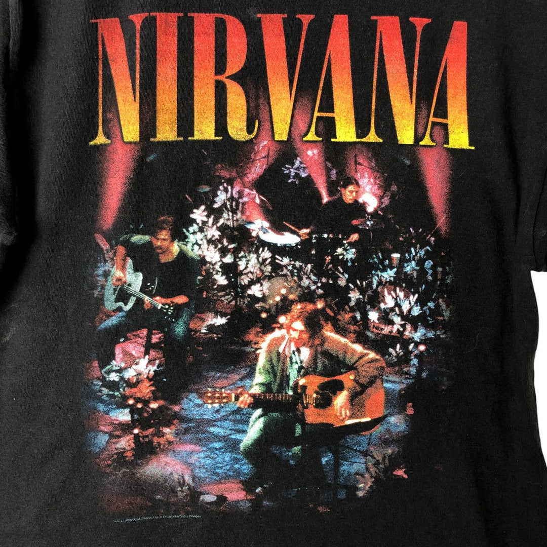 NIRVANA Nirvana Band T-shirt, Band T, Men's S size unclear black type Vintage Second Hand