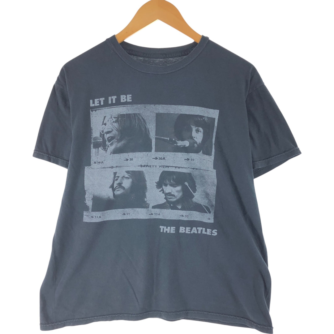 THE BEATLES The Beatles Band T-shirt Band T Men's L size cotton black type Vintage Second Hand