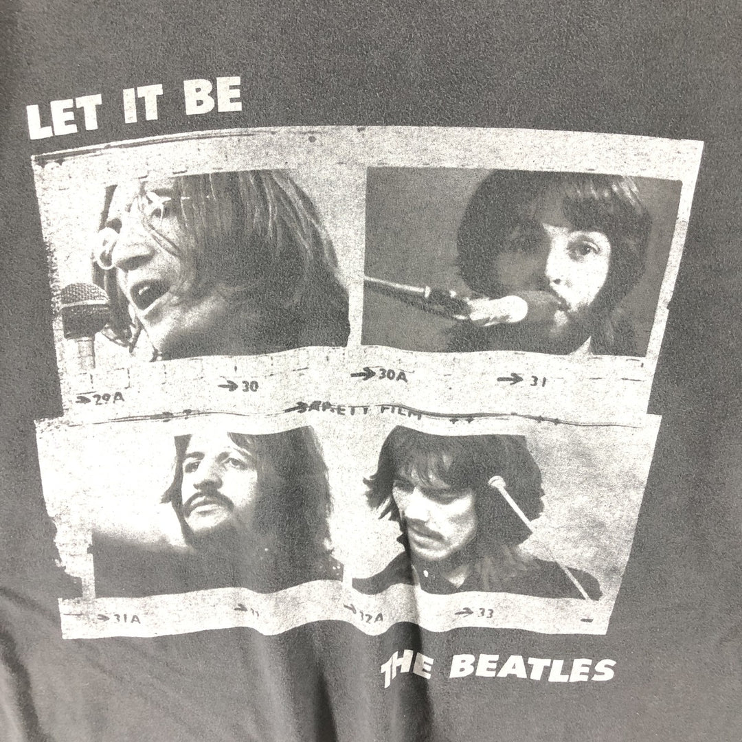 THE BEATLES The Beatles Band T-shirt Band T Men's L size cotton black type Vintage Second Hand