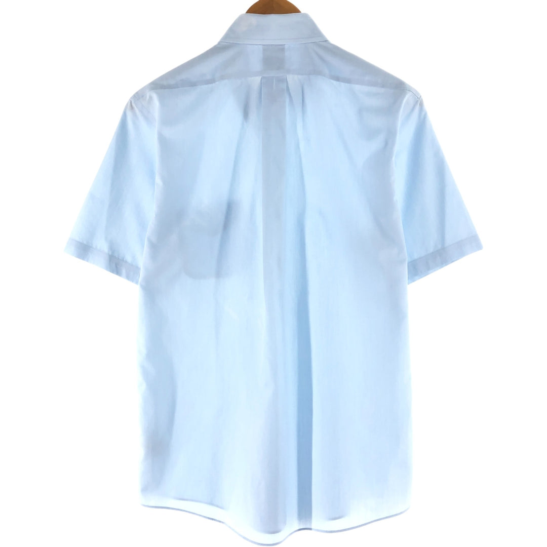 Brooks Brothers 1818 short sleeve button-down shirt, men's size M cotton Blue type light blue Vintage Second Hand