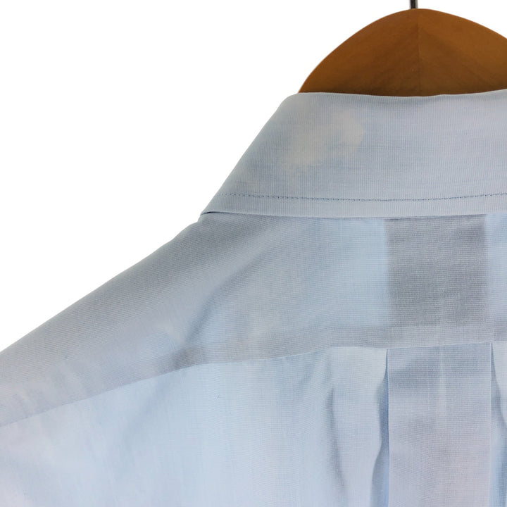 Brooks Brothers 1818 short sleeve button-down shirt, men's size M cotton Blue type light blue Vintage Second Hand