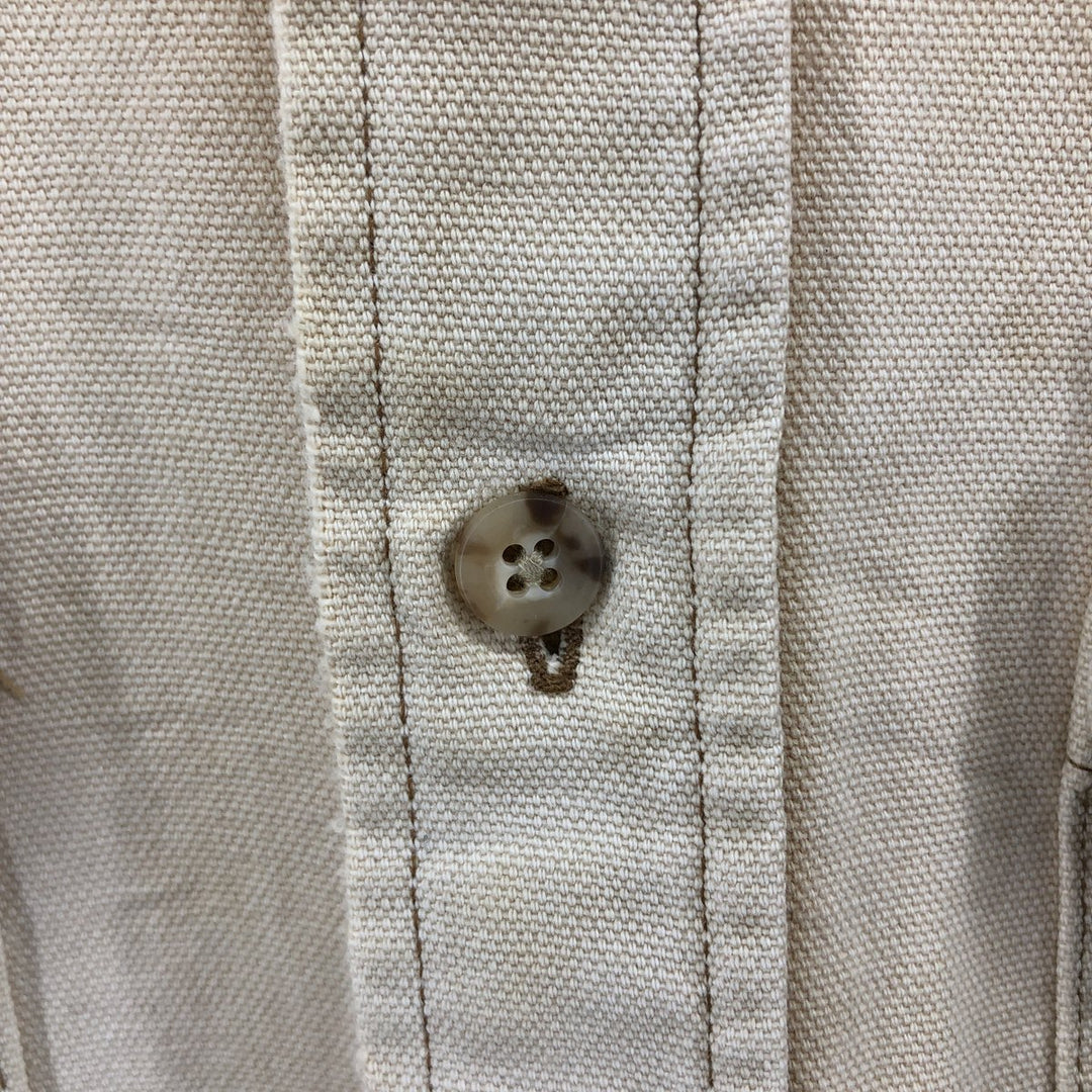 90'S Vintage Carhartt Long Sleeve Duck Work Shirt, Men's XL unclear Beige type Vintage Second Hand