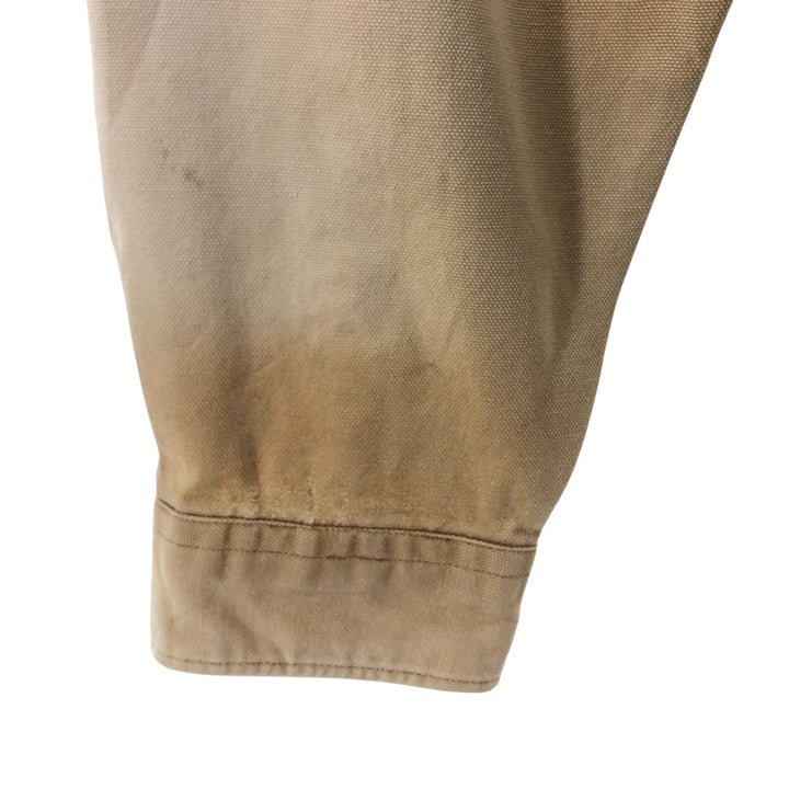 90'S Vintage Carhartt Long Sleeve Duck Work Shirt, Men's XL unclear Beige type Vintage Second Hand