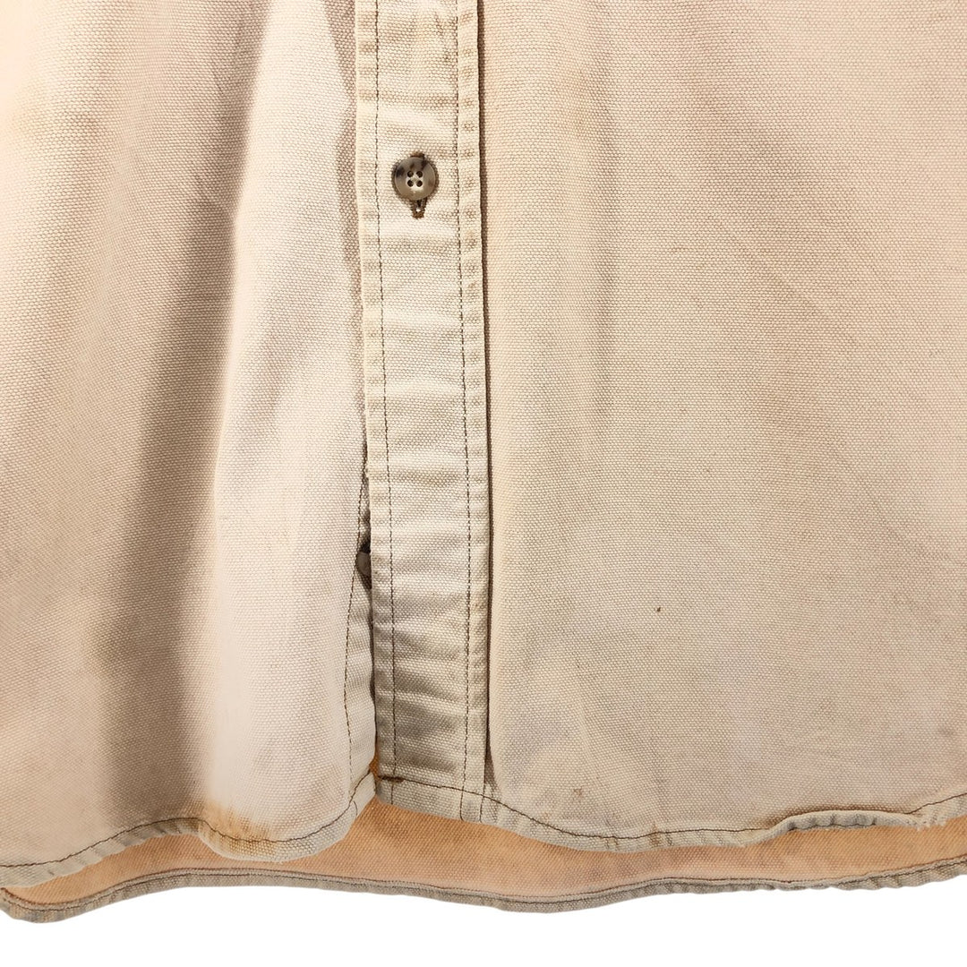 90'S Vintage Carhartt Long Sleeve Duck Work Shirt, Men's XL unclear Beige type Vintage Second Hand