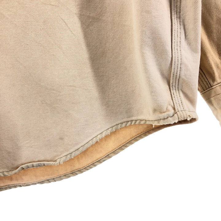 90'S Vintage Carhartt Long Sleeve Duck Work Shirt, Men's XL unclear Beige type Vintage Second Hand