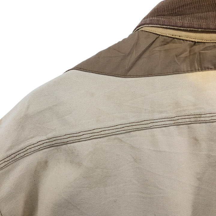 90'S Vintage Carhartt Long Sleeve Duck Work Shirt, Men's XL unclear Beige type Vintage Second Hand