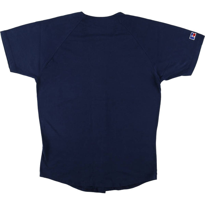 90'S Russell ANGELS baseball shirt, made in USA, men's size M cotton Navy blue Vintage Second Hand