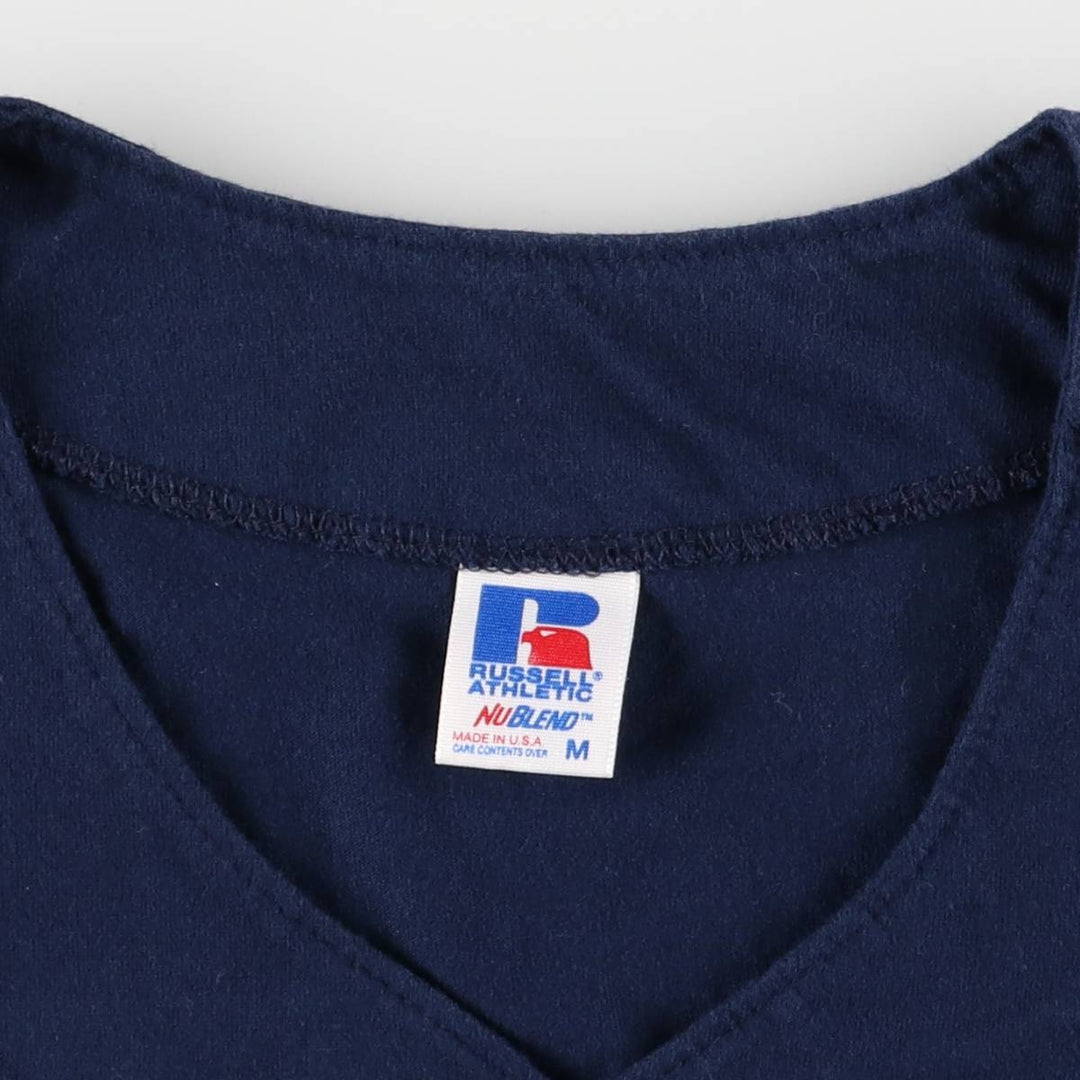 90'S Russell ANGELS baseball shirt, made in USA, men's size M cotton Navy blue Vintage Second Hand