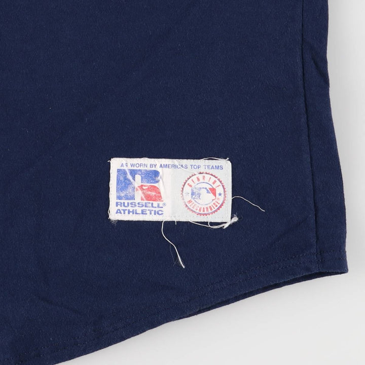 90'S Russell ANGELS baseball shirt, made in USA, men's size M cotton Navy blue Vintage Second Hand