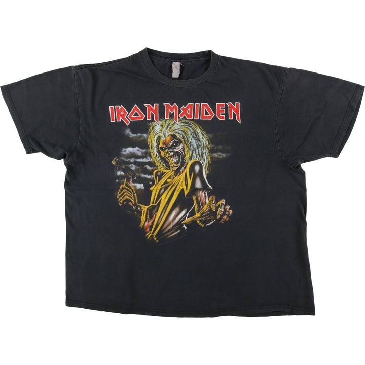00'S IRON MAIDEN Band T-shirt, Men's XL size unclear black type Vintage Second Hand