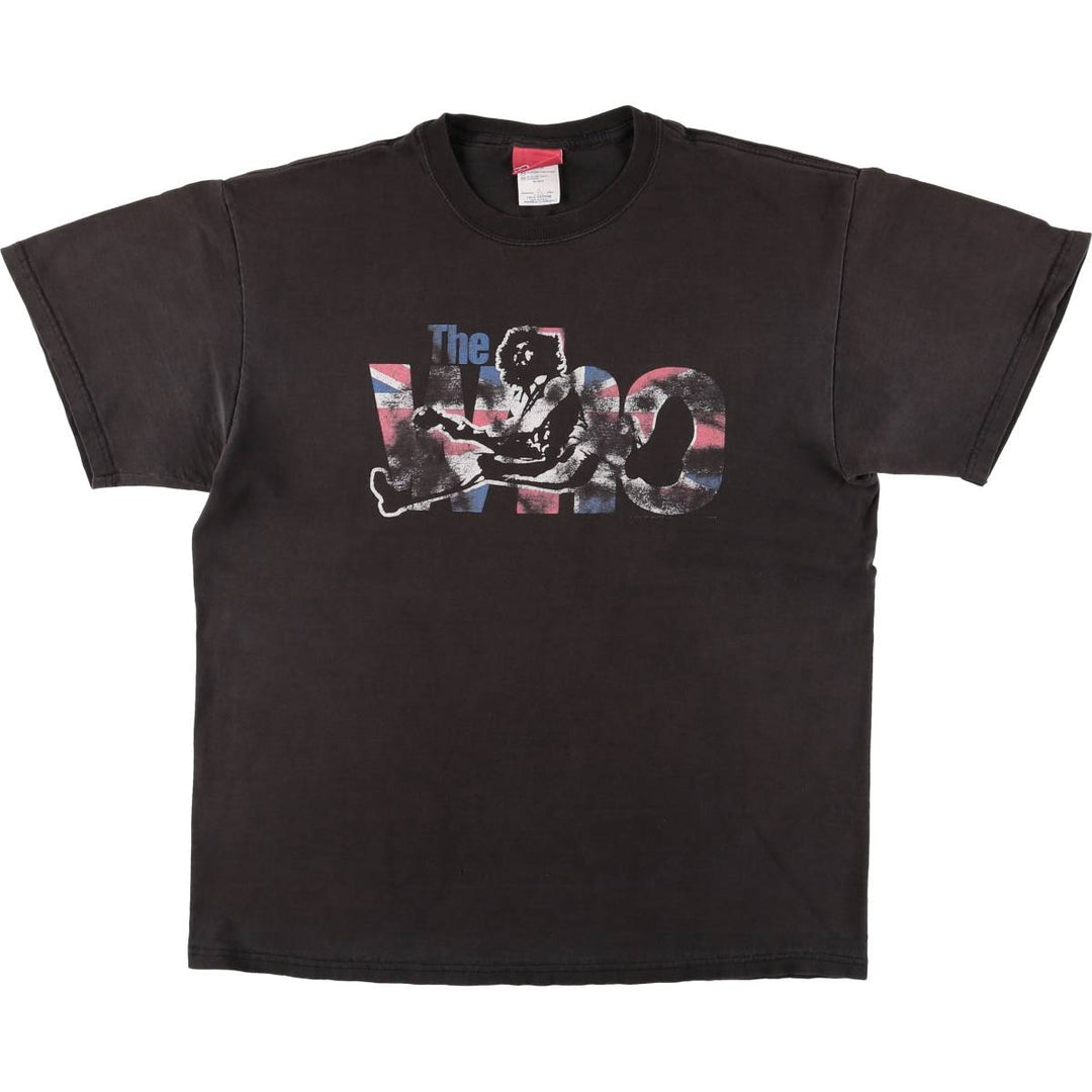 00'S Bravado The Who Band T-shirt, Made in USA, Men's L size cotton black type Vintage Second Hand