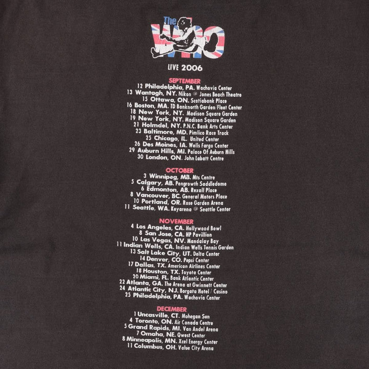 00'S Bravado The Who Band T-shirt, Made in USA, Men's L size cotton black type Vintage Second Hand
