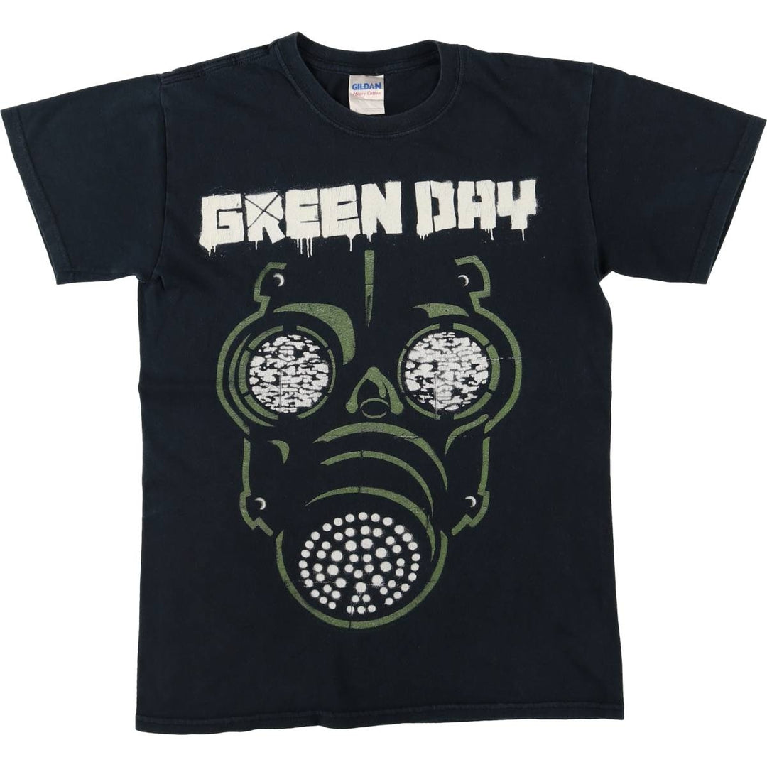 Gildan GREEN DAY Band T-shirt, Men's S size cotton black type Vintage Second Hand