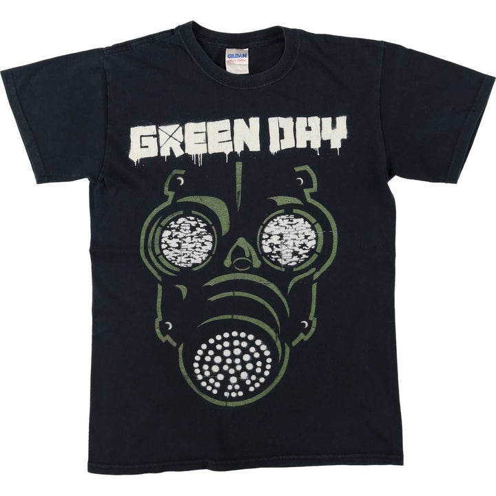 Gildan GREEN DAY Band T-shirt, Men's S size cotton black type Vintage Second Hand