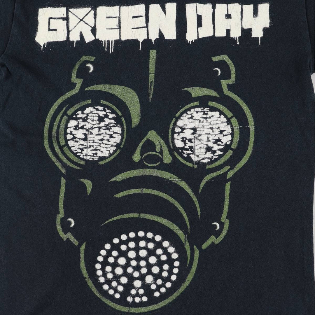 Gildan GREEN DAY Band T-shirt, Men's S size cotton black type Vintage Second Hand