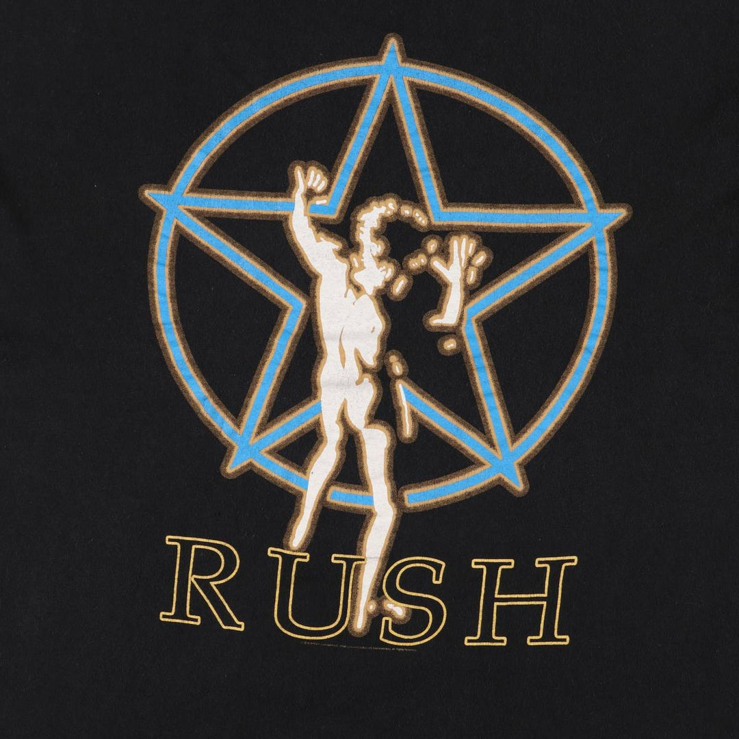 RUSH Band T-shirt, Men's XL size unclear black type Vintage Second Hand
