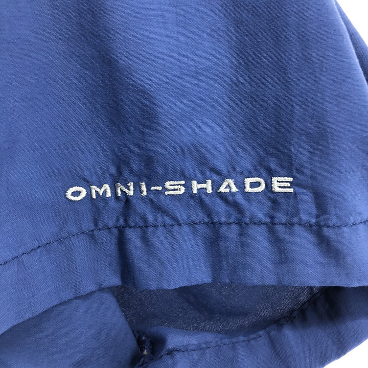 Columbia PFG OMNI-SHADE Button-down Short Sleeve Fishing Shirt, Men's XL cotton blue type Vintage Second Hand