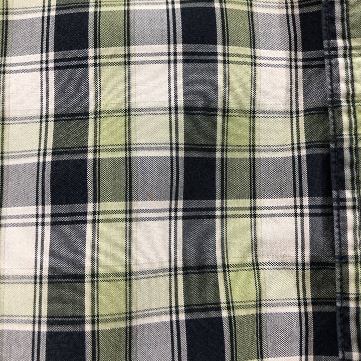 Carhartt Check Pattern Long Sleeve Button-Down Work Shirt, Men's XL cotton Khaki type sage green Vintage Second Hand