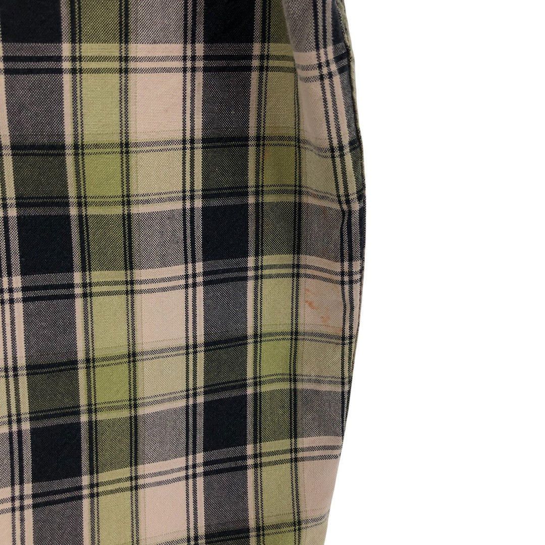 Carhartt Check Pattern Long Sleeve Button-Down Work Shirt, Men's XL cotton Khaki type sage green Vintage Second Hand