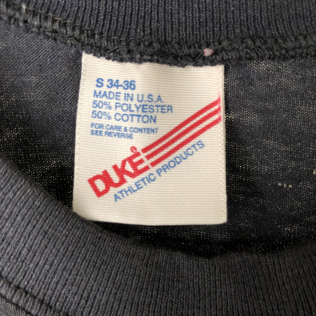 90'S Duke Plain T-shirt Made in USA Men's S Vintage polyester black type Vintage Second Hand