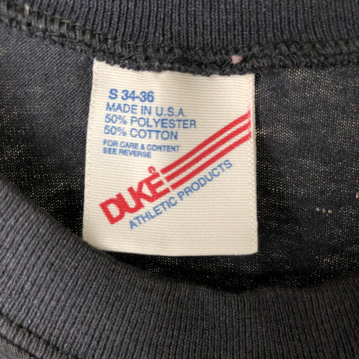 90'S Duke Plain T-shirt Made in USA Men's S Vintage polyester black type Vintage Second Hand