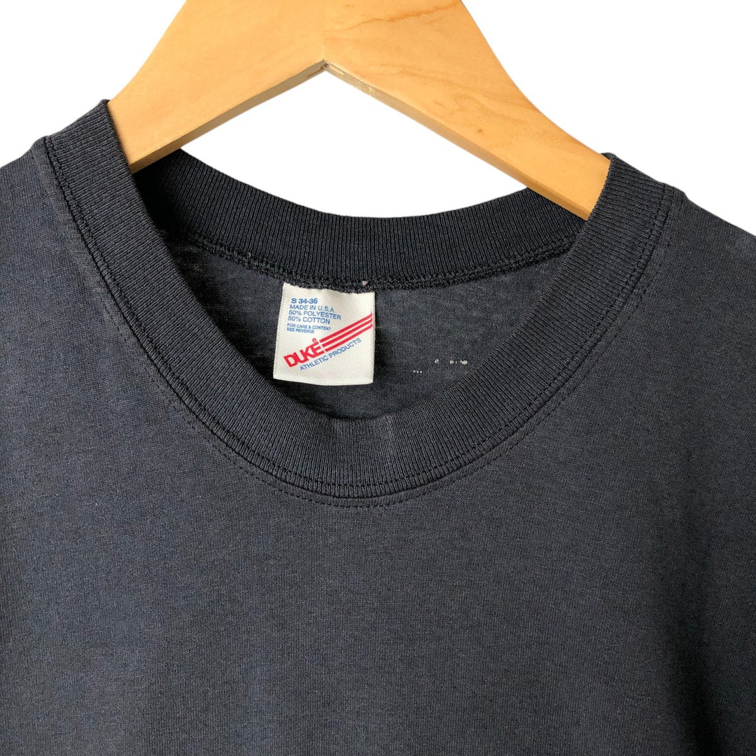 90'S Duke Plain T-shirt Made in USA Men's S Vintage polyester black type Vintage Second Hand