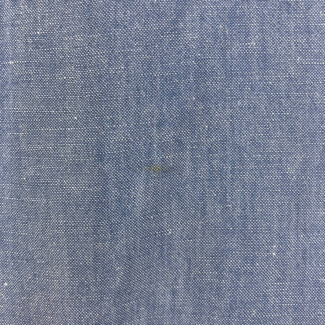 Eddie Bauer Relaxed Fit Short Sleeve Linen Shirt, Men's XL linen blue type Vintage Second Hand