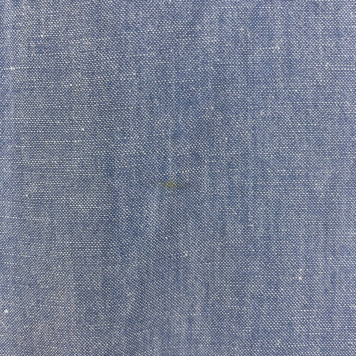 Eddie Bauer Relaxed Fit Short Sleeve Linen Shirt, Men's XL linen blue type Vintage Second Hand