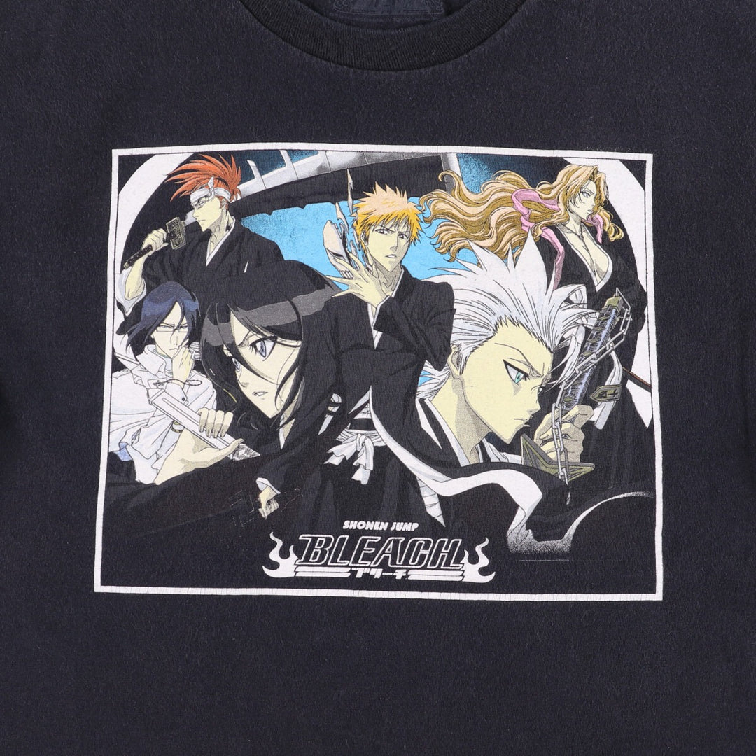Ripple Junction RIPPLE JUNCTION BLEACH Anime Character Print T-shirt Men's M size cotton black type Vintage Second Hand