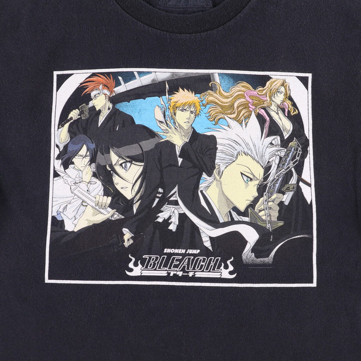 Ripple Junction RIPPLE JUNCTION BLEACH Anime Character Print T-shirt Men's M size cotton black type Vintage Second Hand