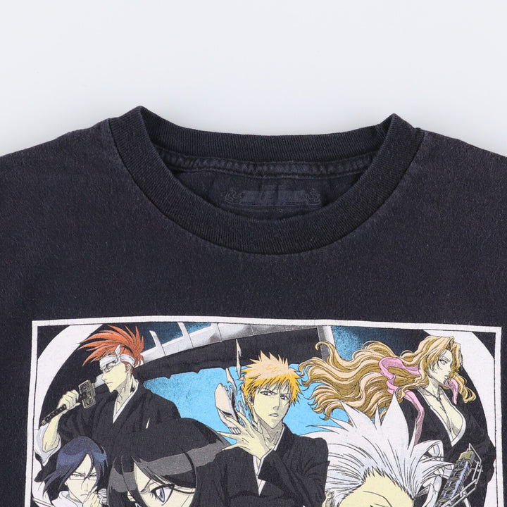 Ripple Junction RIPPLE JUNCTION BLEACH Anime Character Print T-shirt Men's M size cotton black type Vintage Second Hand