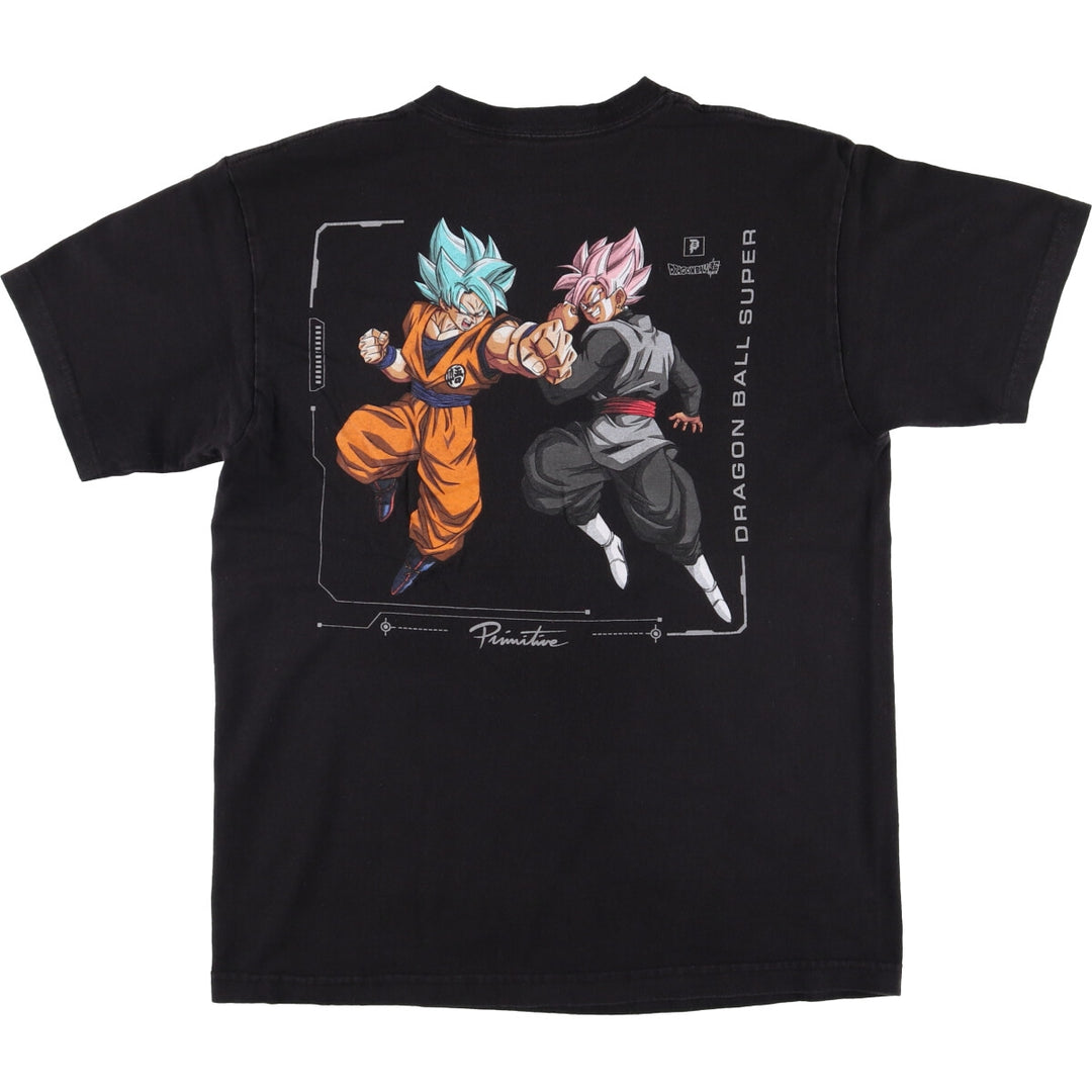 DORAGONBALL Super Dragon Ball Super Son Goku Goku Black Anime Character Print T-Shirt Men's M size cotton black type Vintage Second Hand