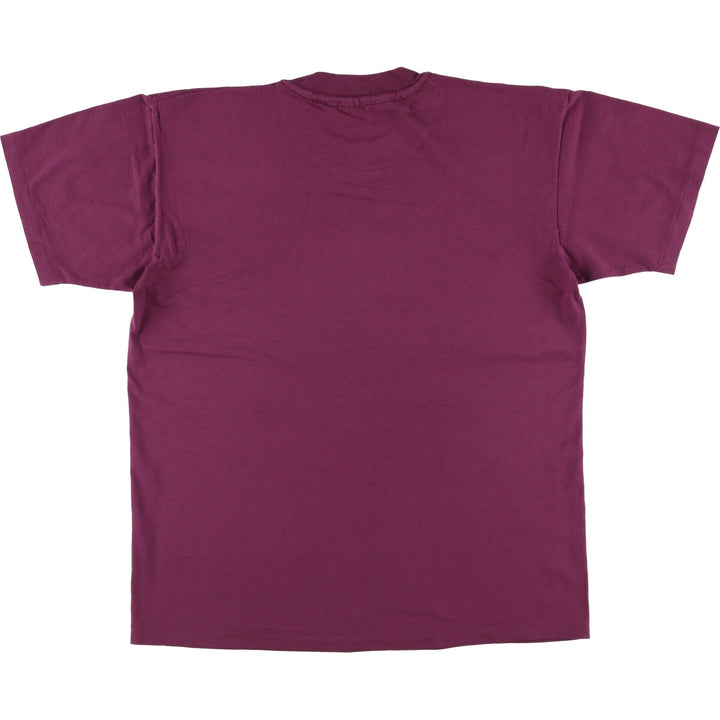 90'S Anvil Printed T-shirt, Made in USA, Men's L size, Vintage cotton wine-red Vintage Second Hand