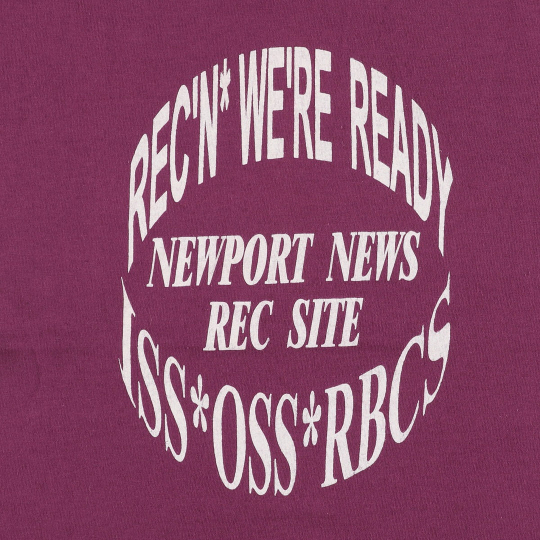90'S Anvil Printed T-shirt, Made in USA, Men's L size, Vintage cotton wine-red Vintage Second Hand