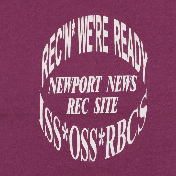 90'S Anvil Printed T-shirt, Made in USA, Men's L size, Vintage cotton wine-red Vintage Second Hand