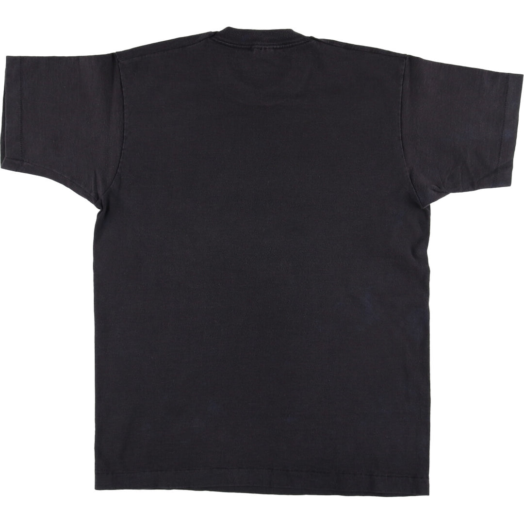 90'S Fruit of the Loom printed T-shirt, made in the USA, men's size L, vintage cotton black type Vintage Second Hand