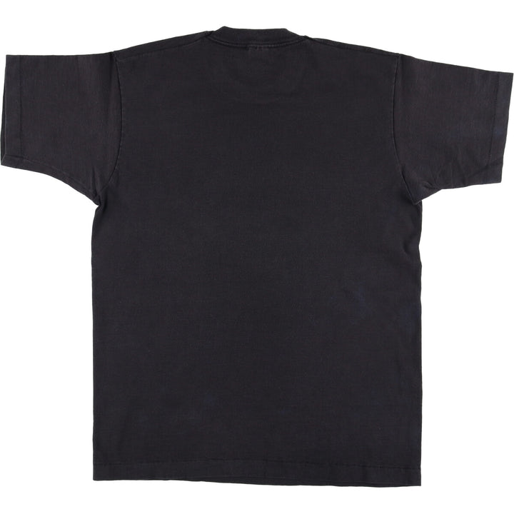 90'S Fruit of the Loom printed T-shirt, made in the USA, men's size L, vintage cotton black type Vintage Second Hand