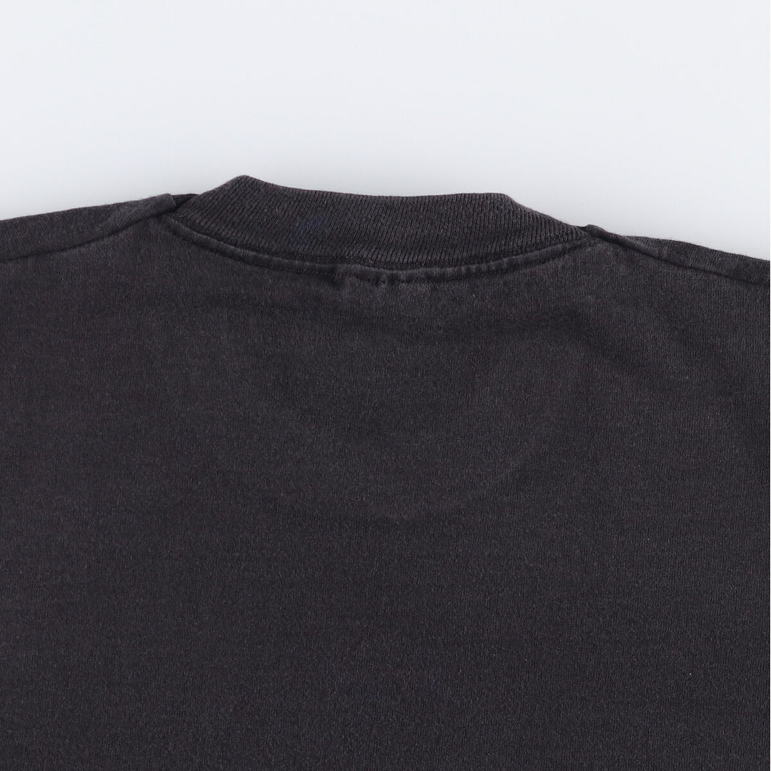 90'S Fruit of the Loom printed T-shirt, made in the USA, men's size L, vintage cotton black type Vintage Second Hand