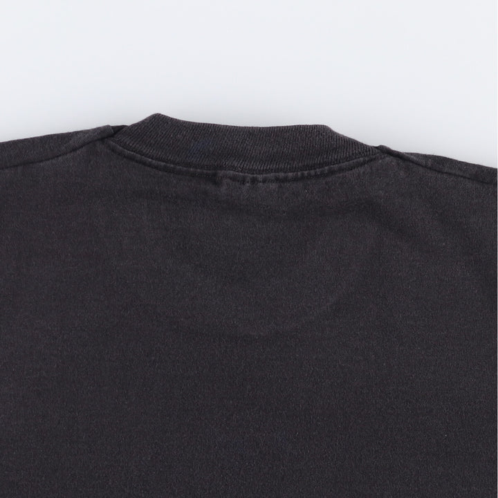 90'S Fruit of the Loom printed T-shirt, made in the USA, men's size L, vintage cotton black type Vintage Second Hand
