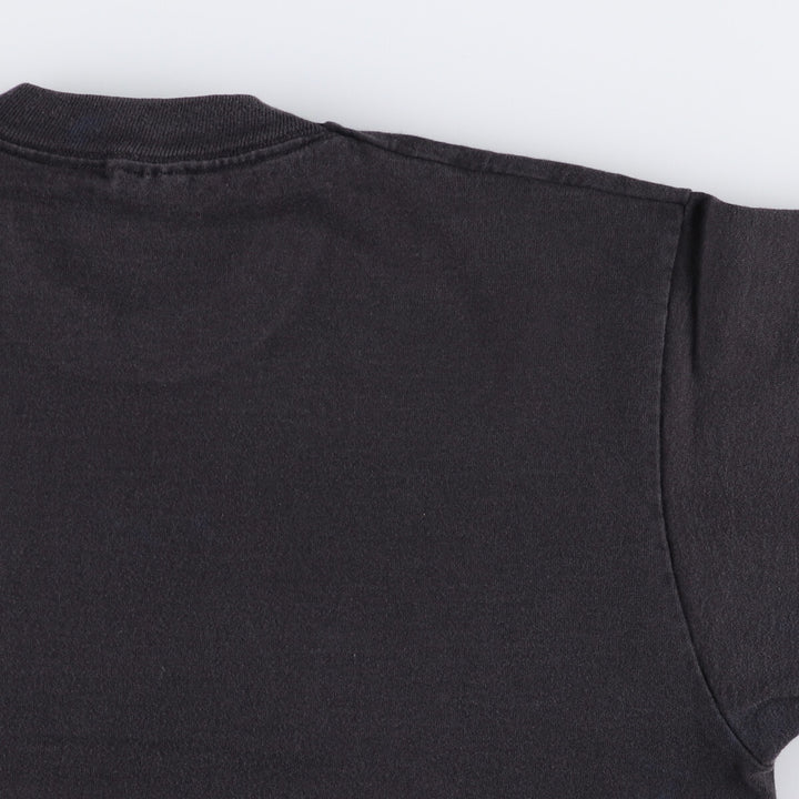 90'S Fruit of the Loom printed T-shirt, made in the USA, men's size L, vintage cotton black type Vintage Second Hand