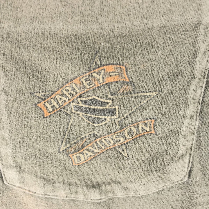 00'S Harley-Davidson Long Sleeve T-Shirt Made in USA Men's XL cotton Khaki type Vintage Second Hand