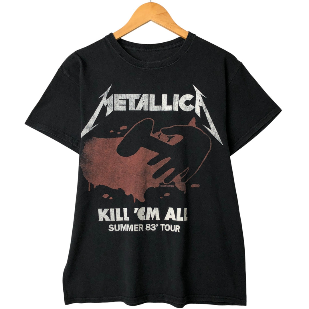 METALLICA Metallica Band T-shirt Band T Men's M size unclear black type Vintage Second Hand