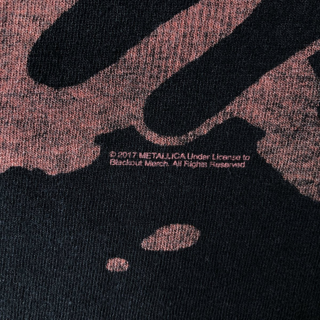 METALLICA Metallica Band T-shirt Band T Men's M size unclear black type Vintage Second Hand