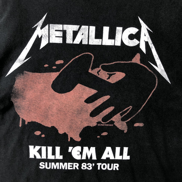 METALLICA Metallica Band T-shirt Band T Men's M size unclear black type Vintage Second Hand