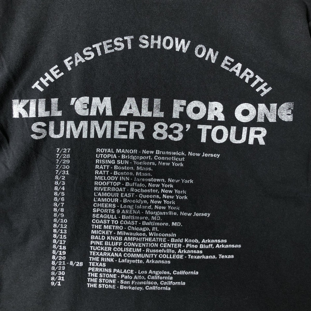 METALLICA Metallica Band T-shirt Band T Men's M size unclear black type Vintage Second Hand