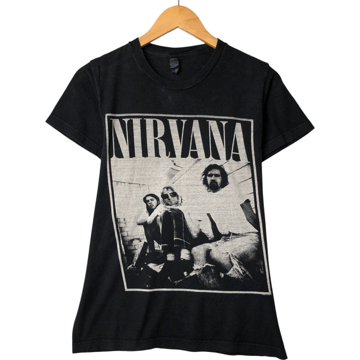 TULTEX NIRVANA Nirvana Band T-shirt Band T Men's S size cotton black type Vintage Second Hand