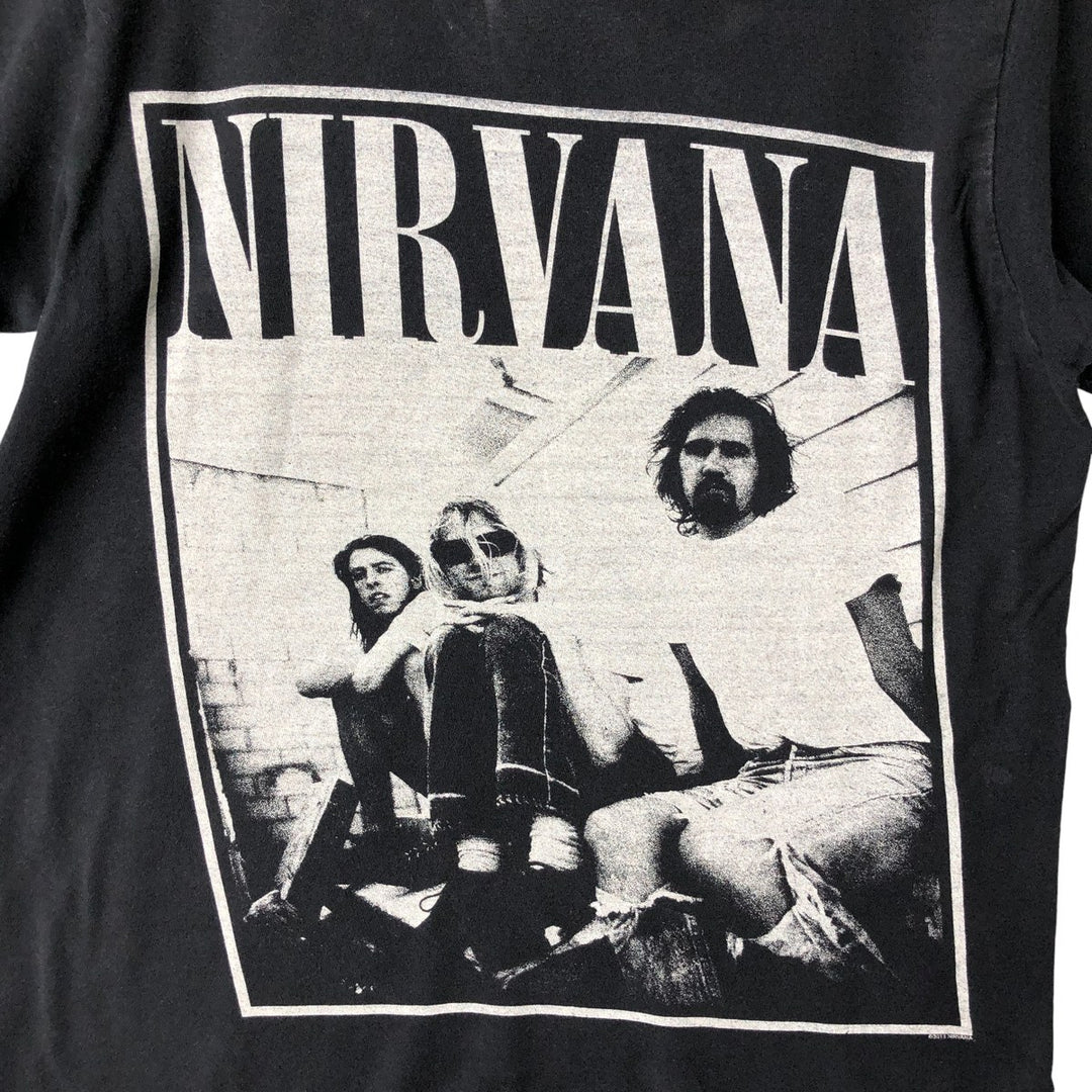 TULTEX NIRVANA Nirvana Band T-shirt Band T Men's S size cotton black type Vintage Second Hand